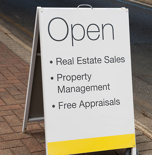 Real Estate Office Open Sandwich Board