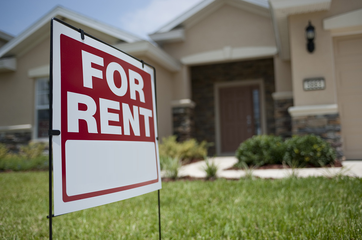 Home for rent sign